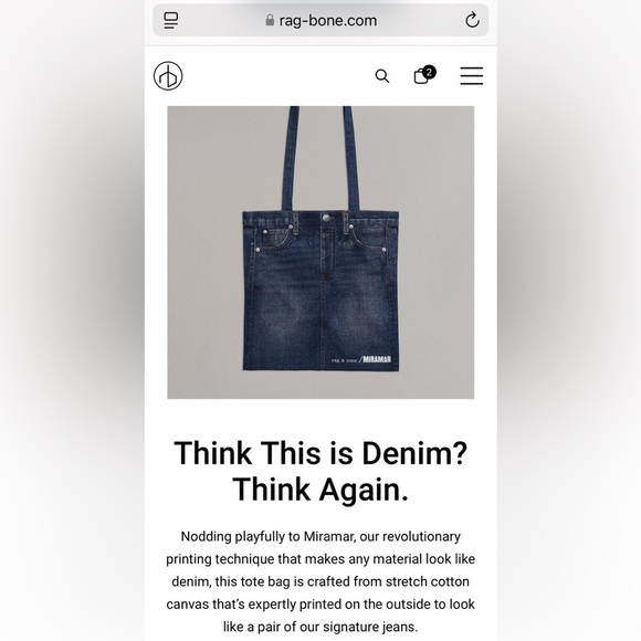 Rag and Bone - Not Denim tote - Picture 3 of 5